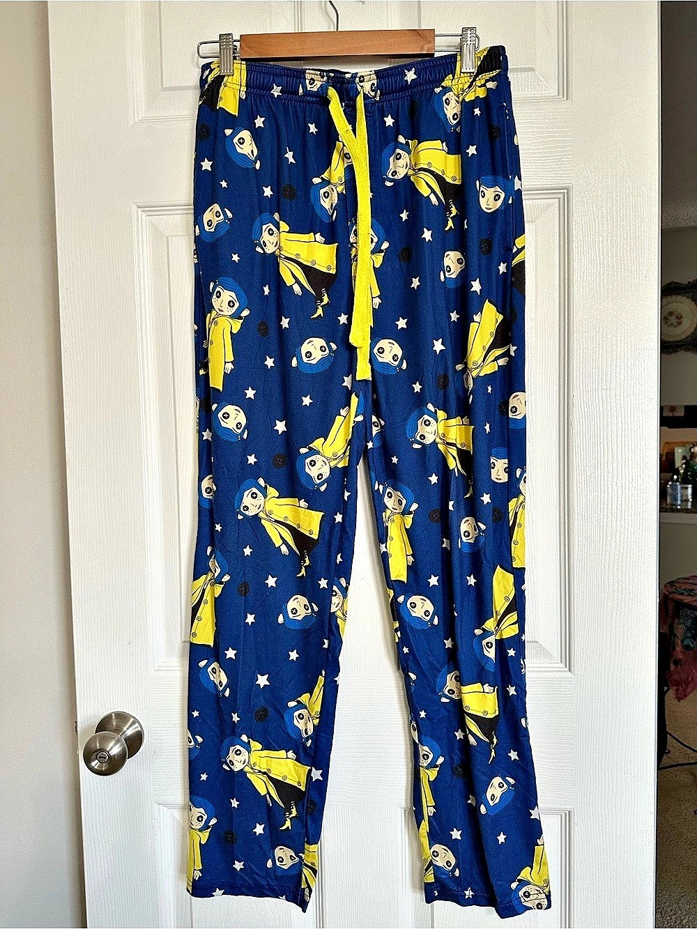 Cynthia Rowley Printed Lounge Pants Blue & Yellow Small